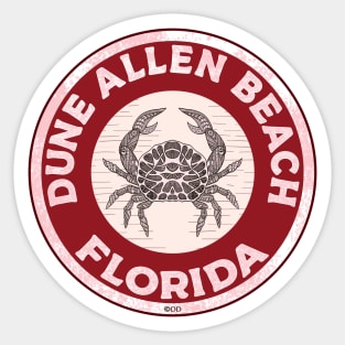 Dune Allen Beach Florida Crab 30A 30 A Emerald Coast Walton County Sticker